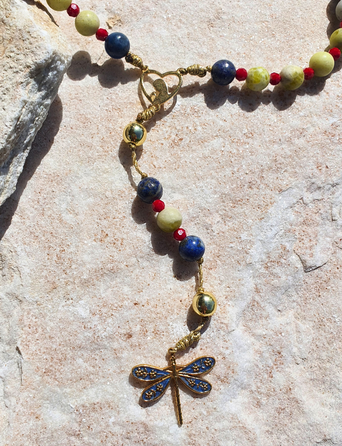 Mustard Jasper & Lapiz Dragon Fly