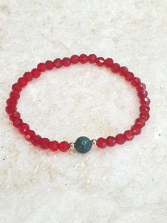Red Thread Bracelet - Chrysocolla