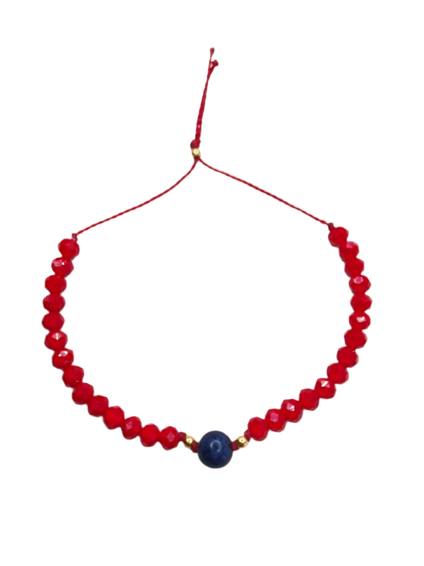 Red Thread Bracelet - Lapiz Lazuli