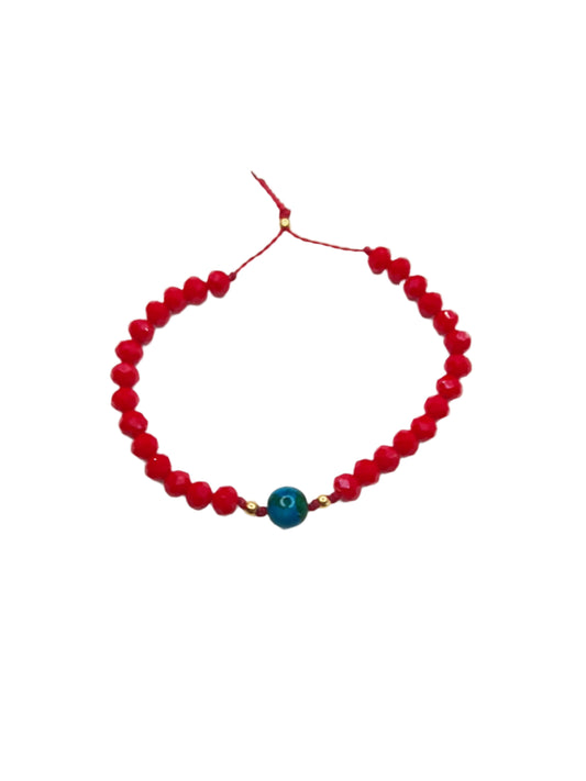 Red Thread Bracelet - Chrysocolla