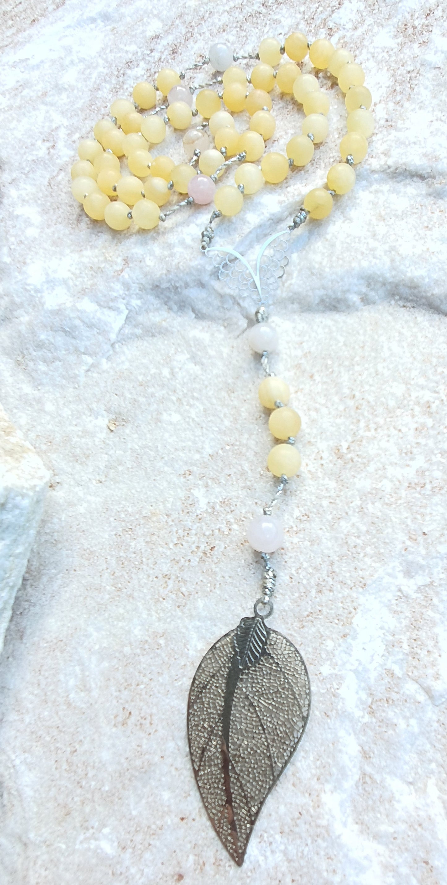 Lifting Yellow Jade & Romantic Rose Quartz