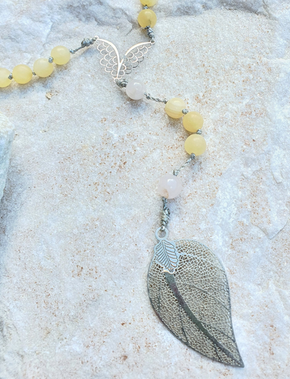 Lifting Yellow Jade & Romantic Rose Quartz