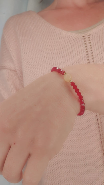 Red Thread Bracelet - Yellow Jade