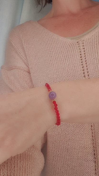 Red Thread Bracelet - Amethyst