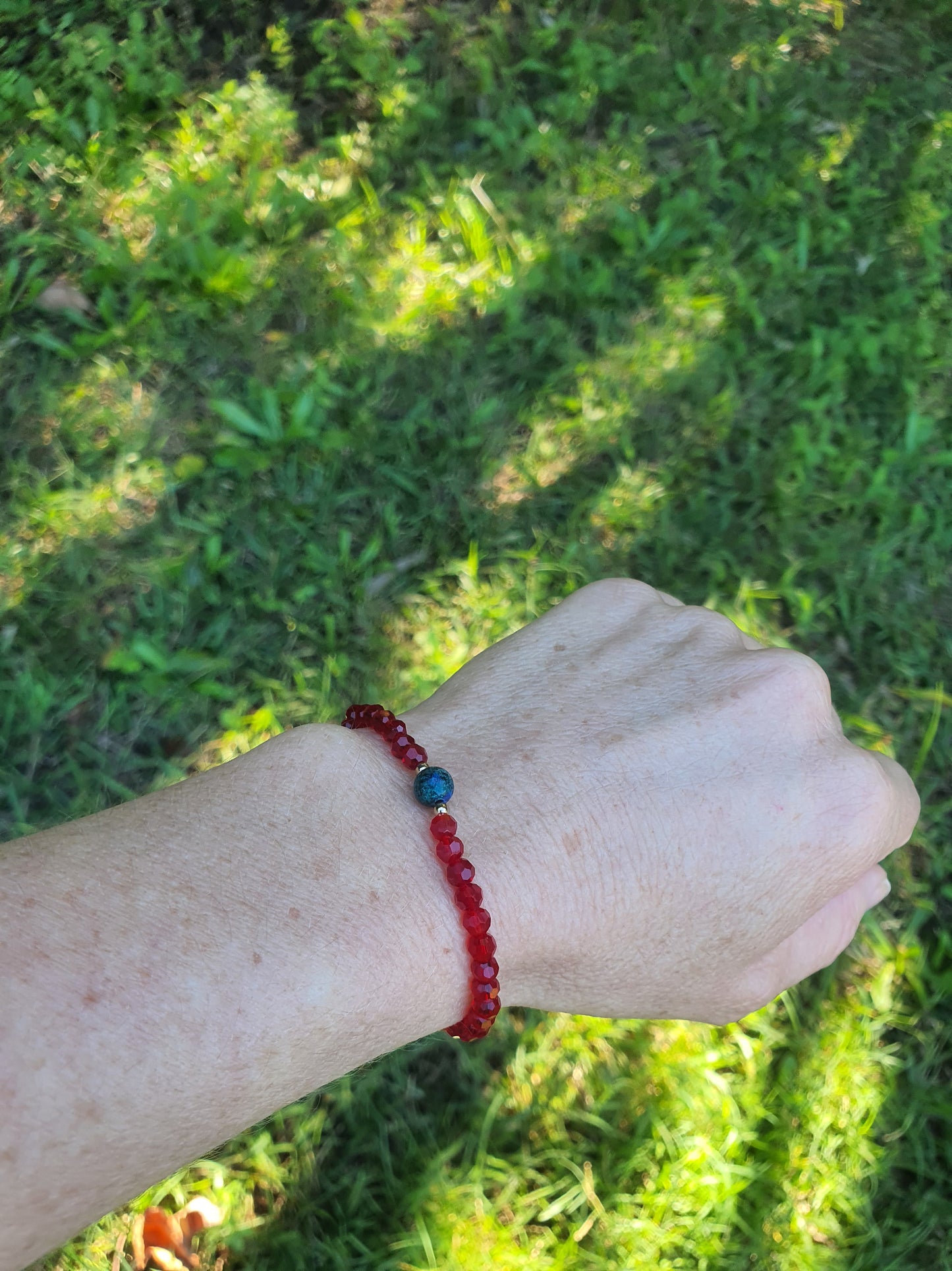 Red Thread Bracelet - Chrysocolla