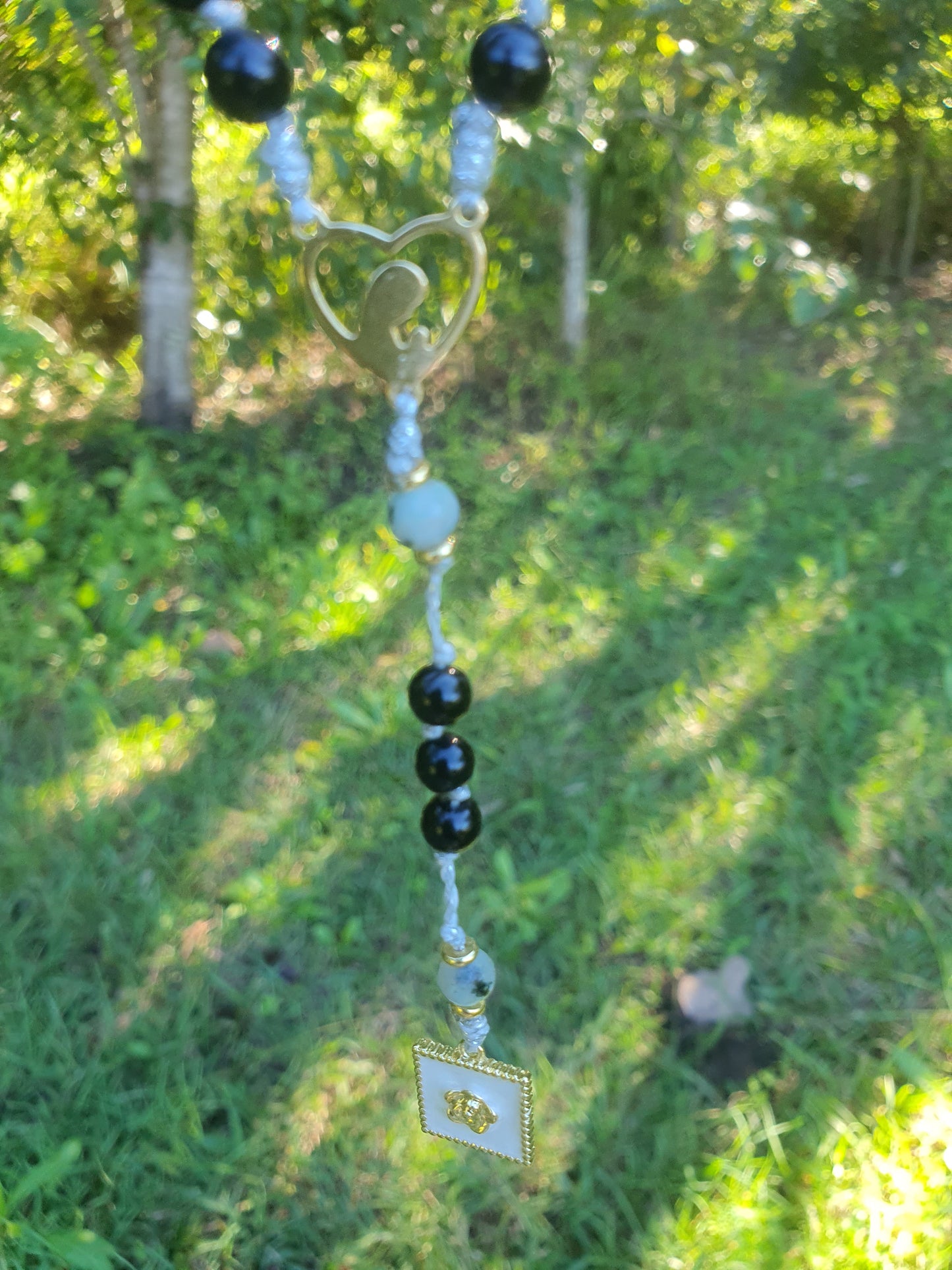 Obsidian and Sesame Jasper Prayer Beads