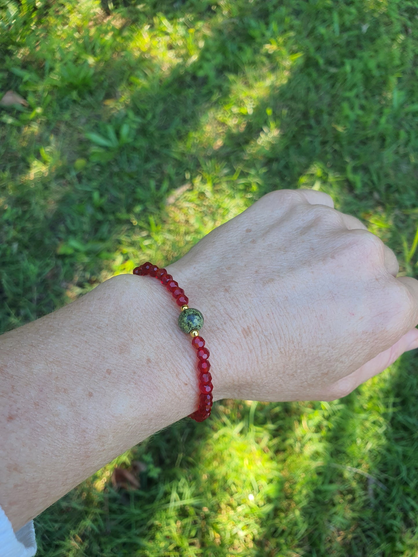 Red Thread Bracelet - Serpentine