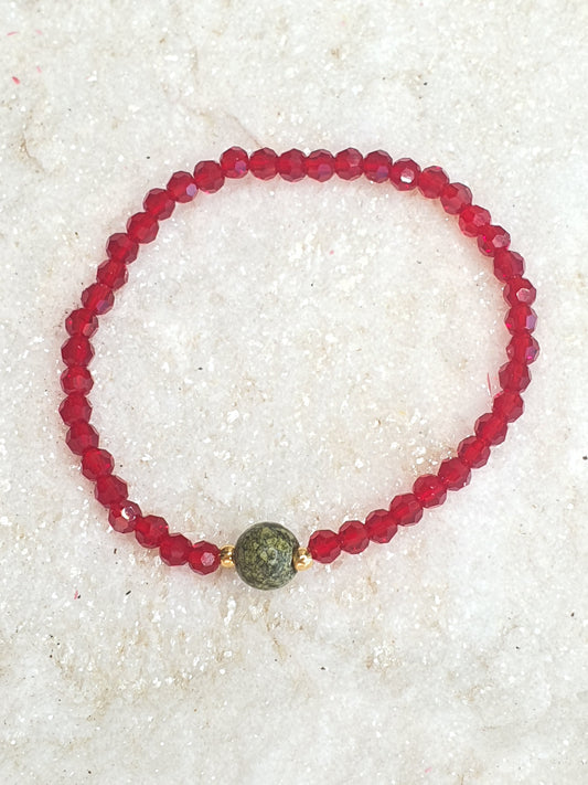 Red Thread Bracelet - Serpentine